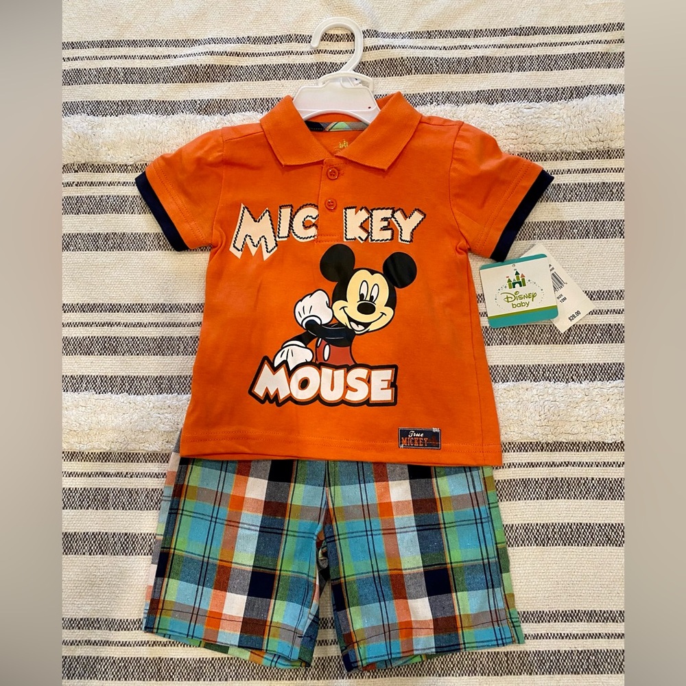 Boy’s size 12 months Mickey Mouse outfit. NWT! Adorable!